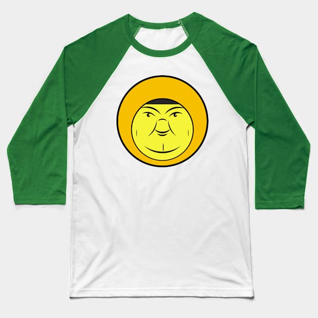 Chubby Face Baseball T-Shirt by flimflamsam